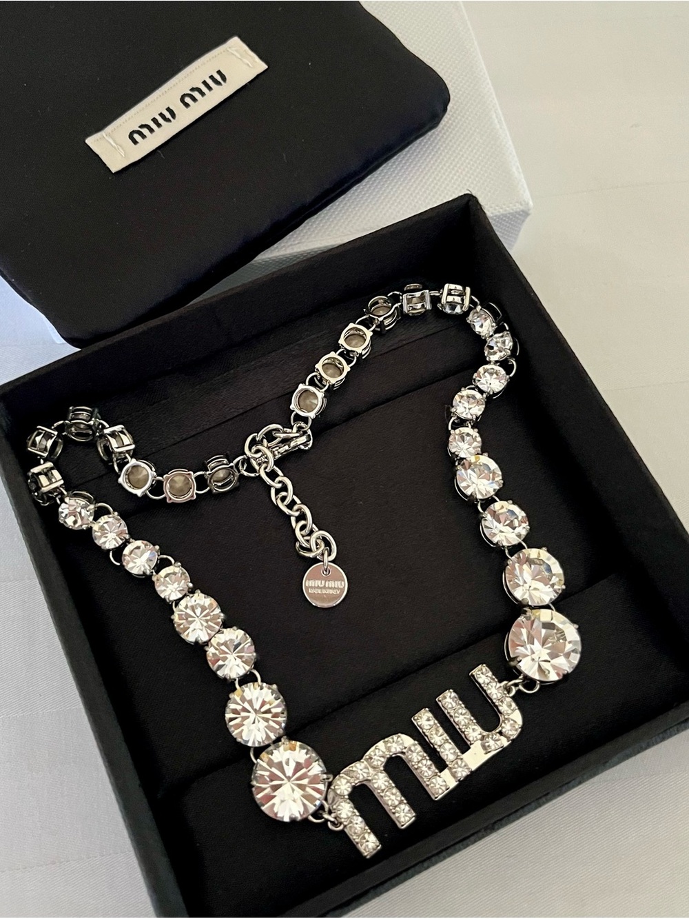 Miu Miu Logo Choker Necklace